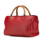 Gucci Medium Calfskin Bamboo Shopper Satchel