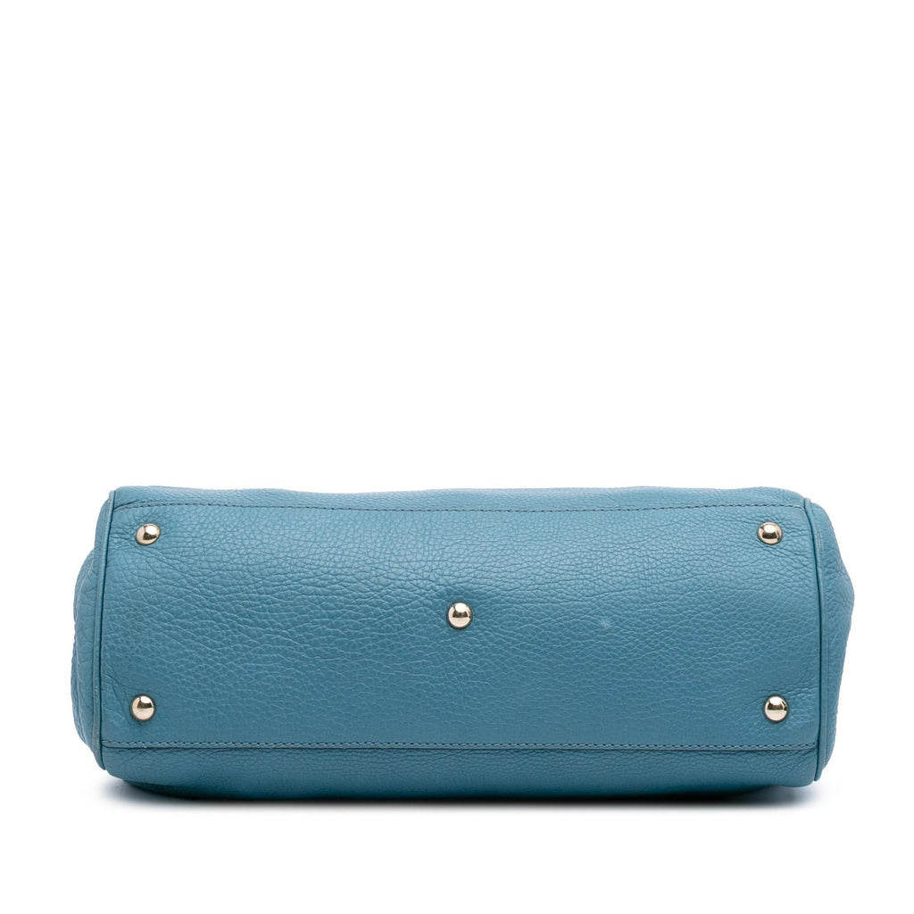 Gucci Medium Calfskin Bamboo Shopper Satchel