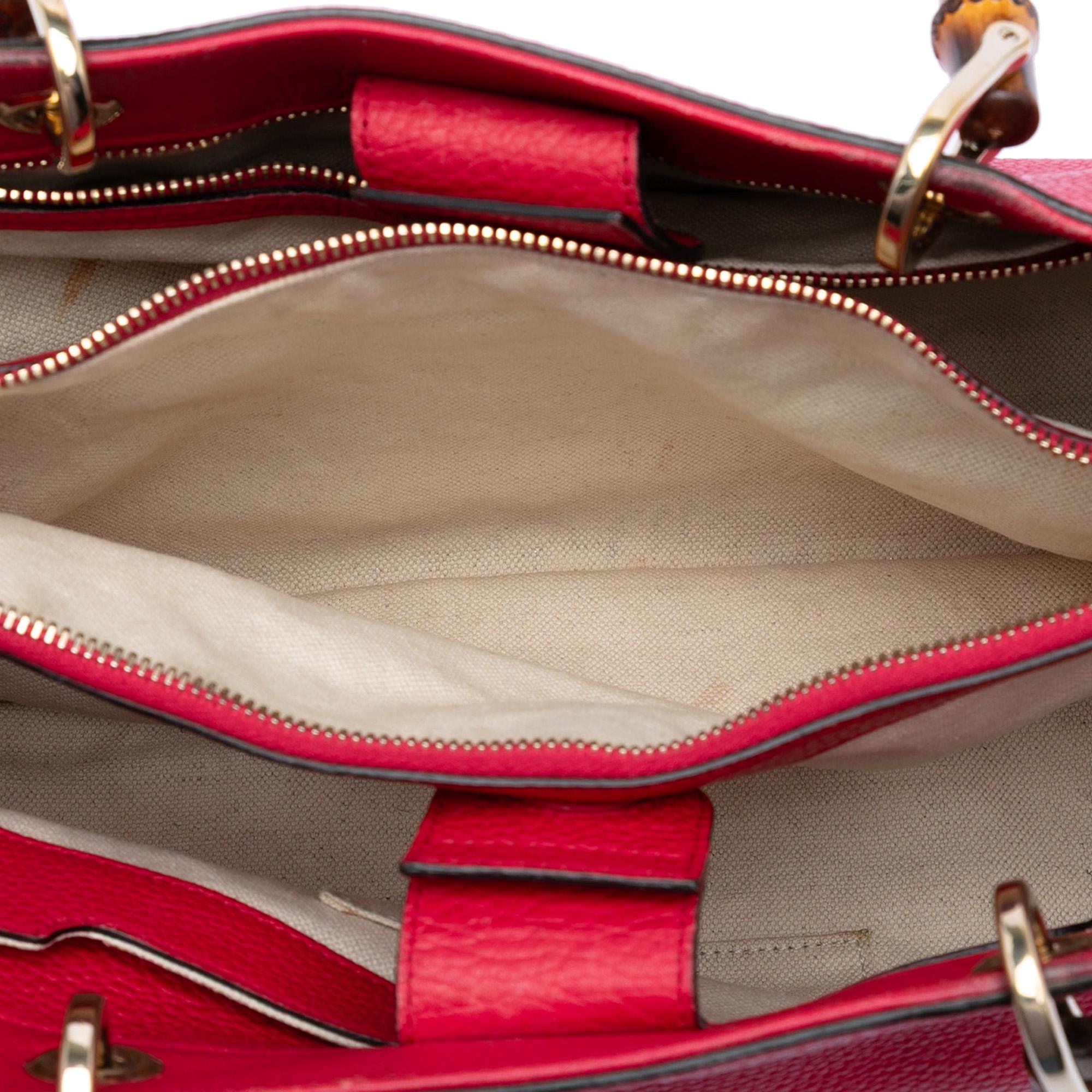 Gucci Medium Calfskin Bamboo Shopper Satchel