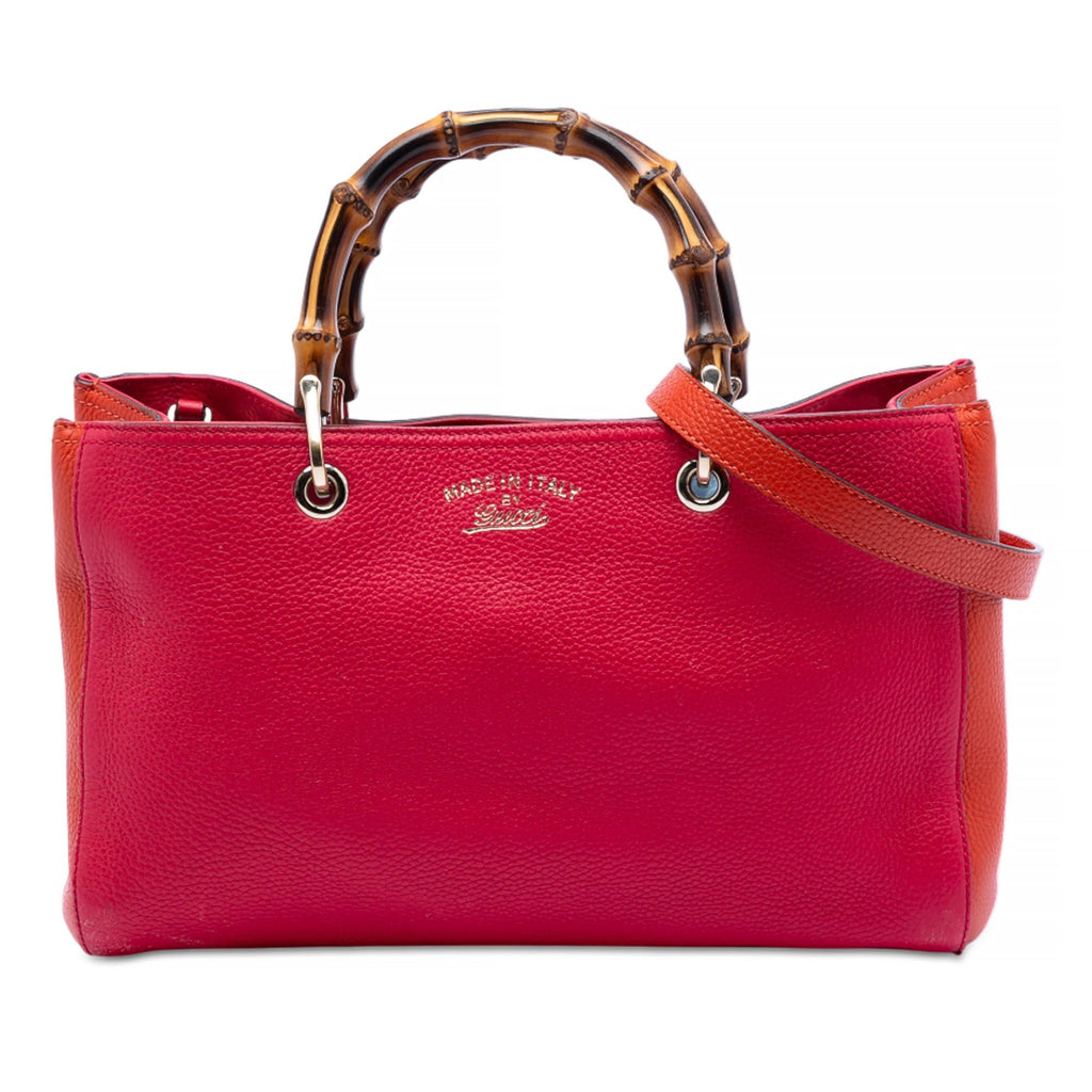 Gucci Medium Calfskin Bamboo Shopper Satchel