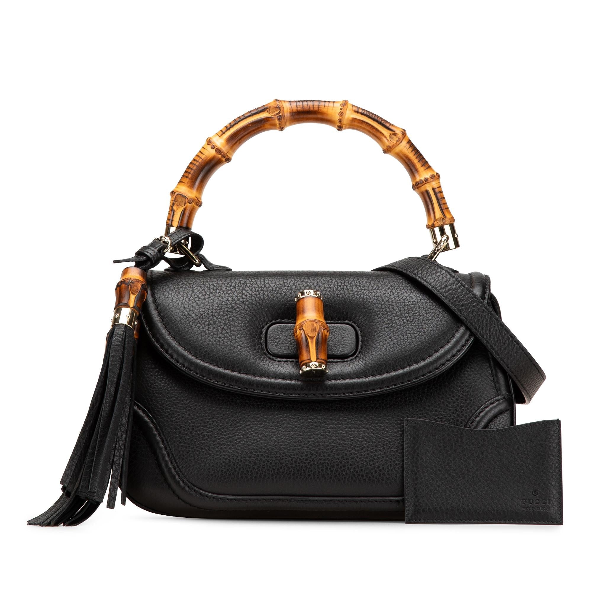 Gucci Medium Calfskin Bamboo Top Handle Bag