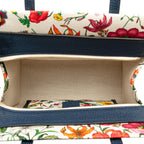 Gucci Medium Canvas Flora Satchel (SHG-UiHF9G)