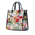 Gucci Medium Canvas Flora Satchel (SHG-UiHF9G)