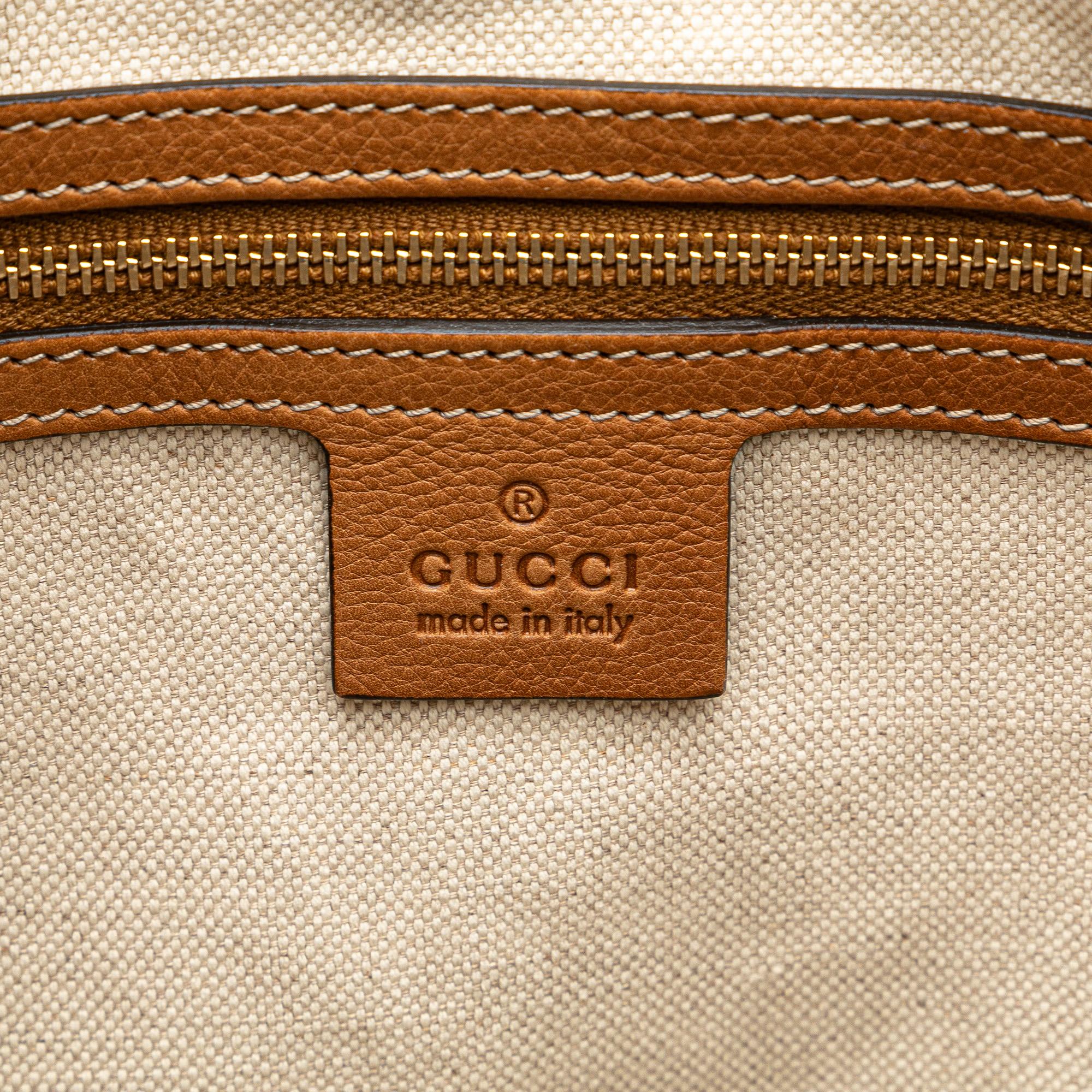 Gucci Medium Diamante Canvas New Jackie Satchel (SHG-dVxme5)