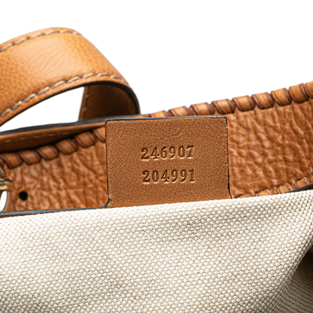 Gucci Medium Diamante Canvas New Jackie Satchel (SHG-dVxme5)