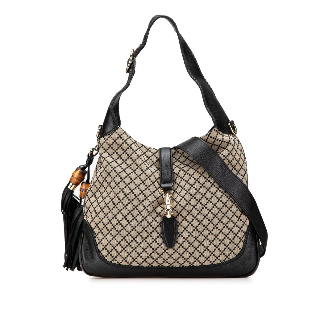Gucci Medium Diamante Canvas New Jackie Satchel