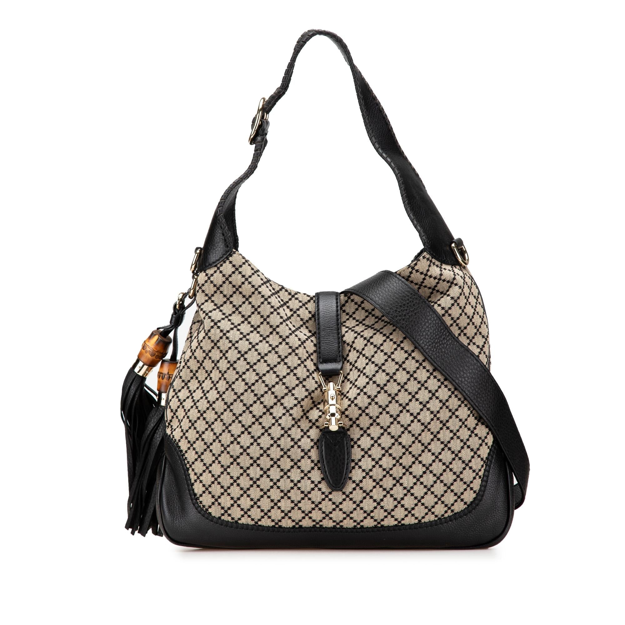 Gucci Medium Diamante Canvas New Jackie Satchel