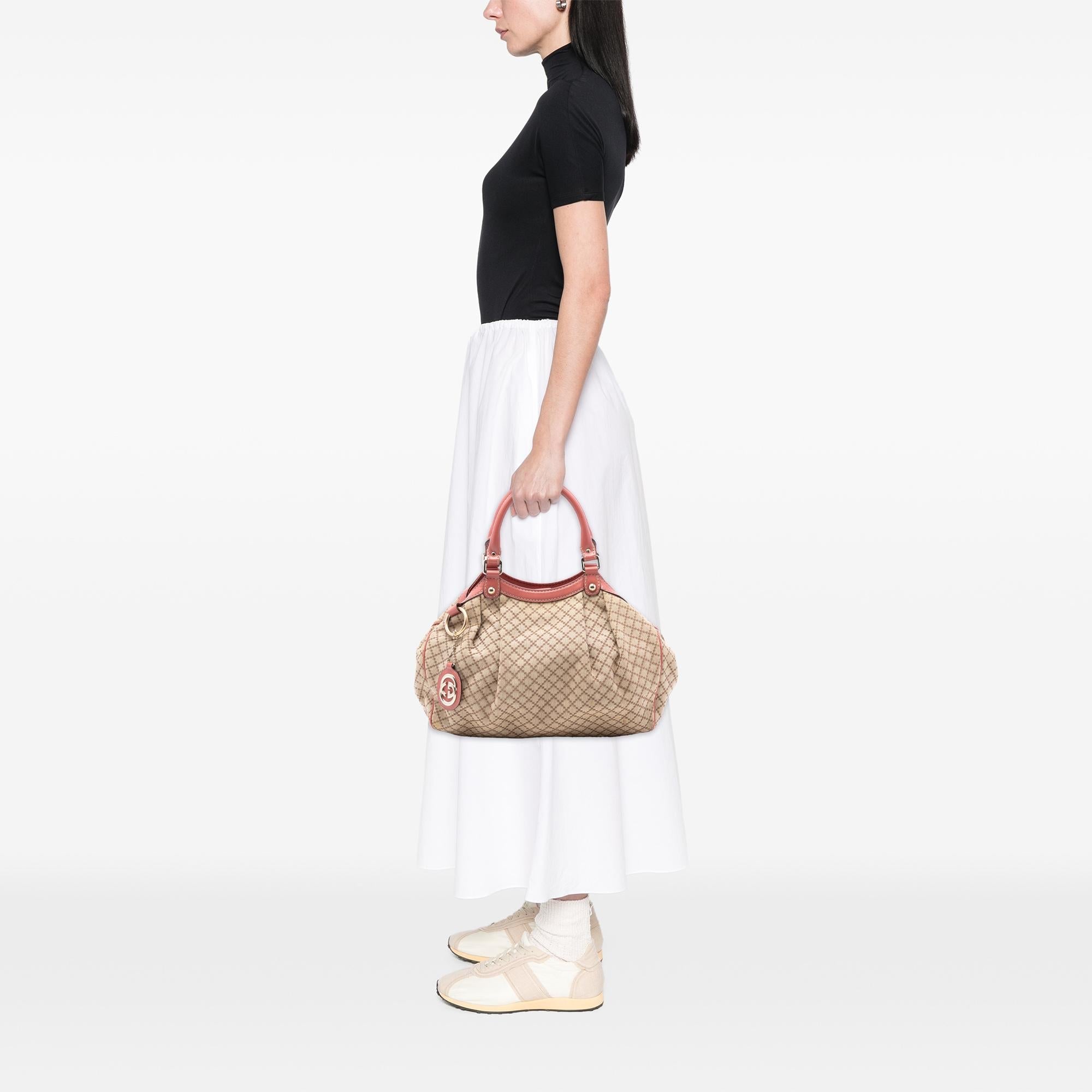 Gucci Medium Diamante Canvas Sukey Tote
