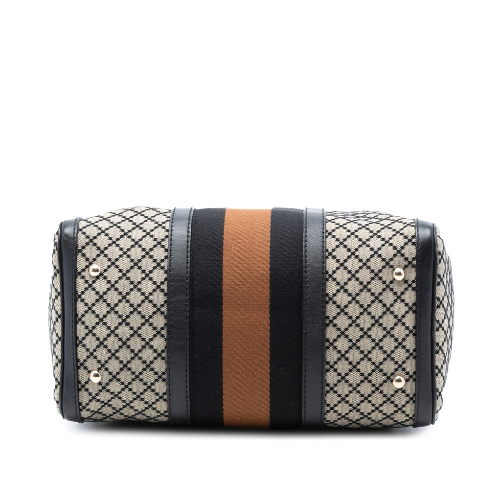 Gucci Medium Diamante Canvas Web Joy Boston Bag