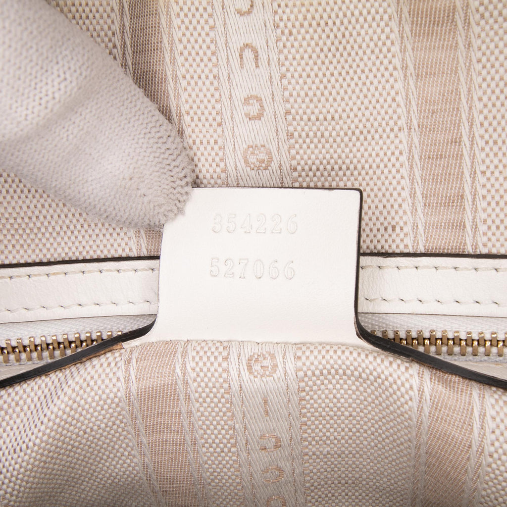Gucci Medium Diamante Leather Boston Bag