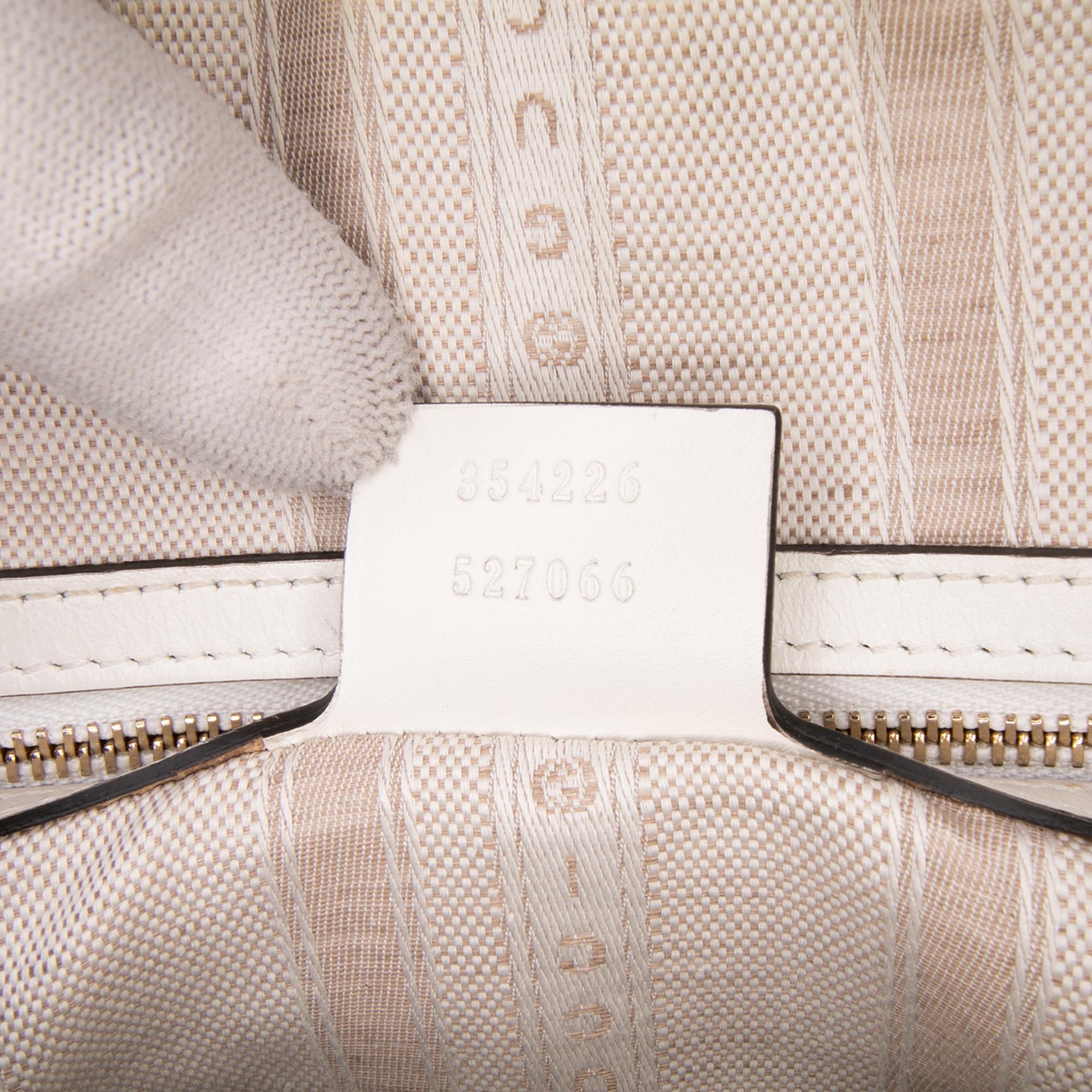 Gucci Medium Diamante Leather Boston Bag