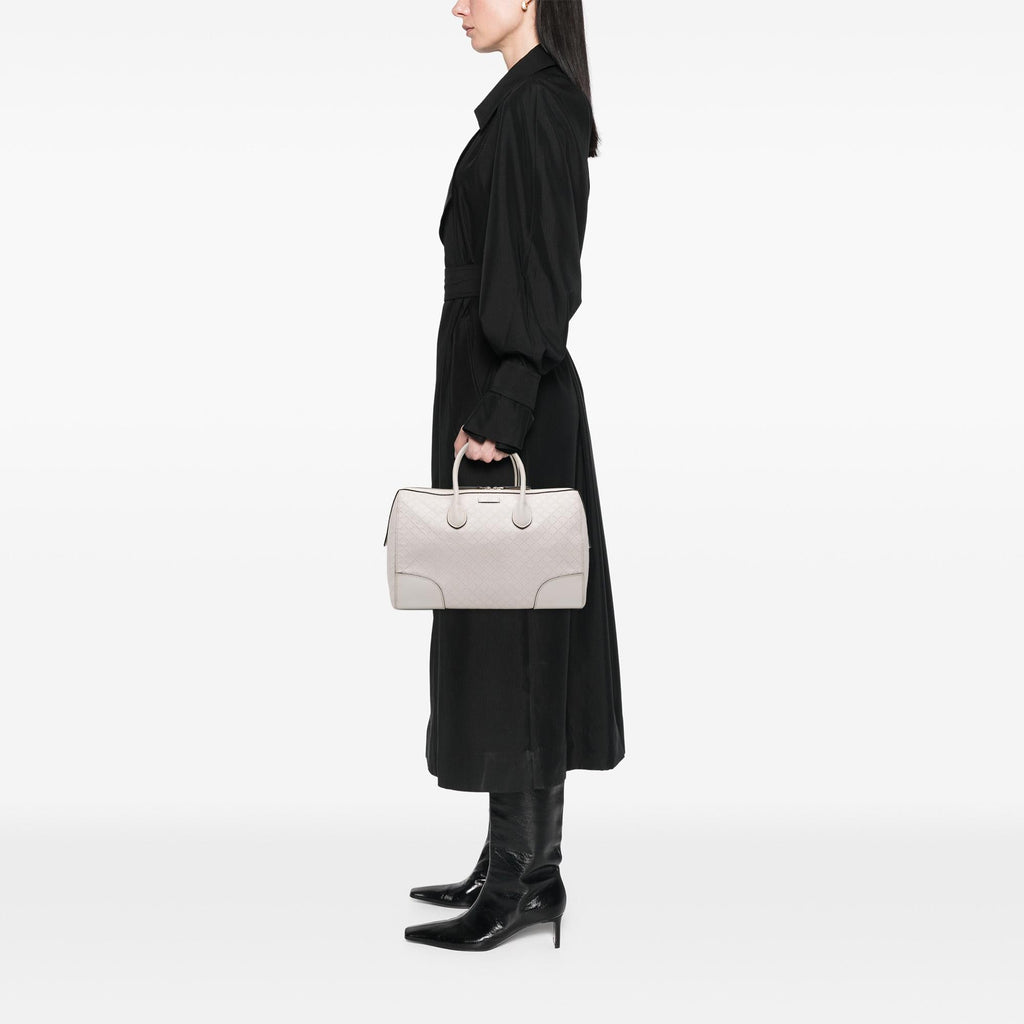 Gucci Medium Diamante Leather Boston Bag