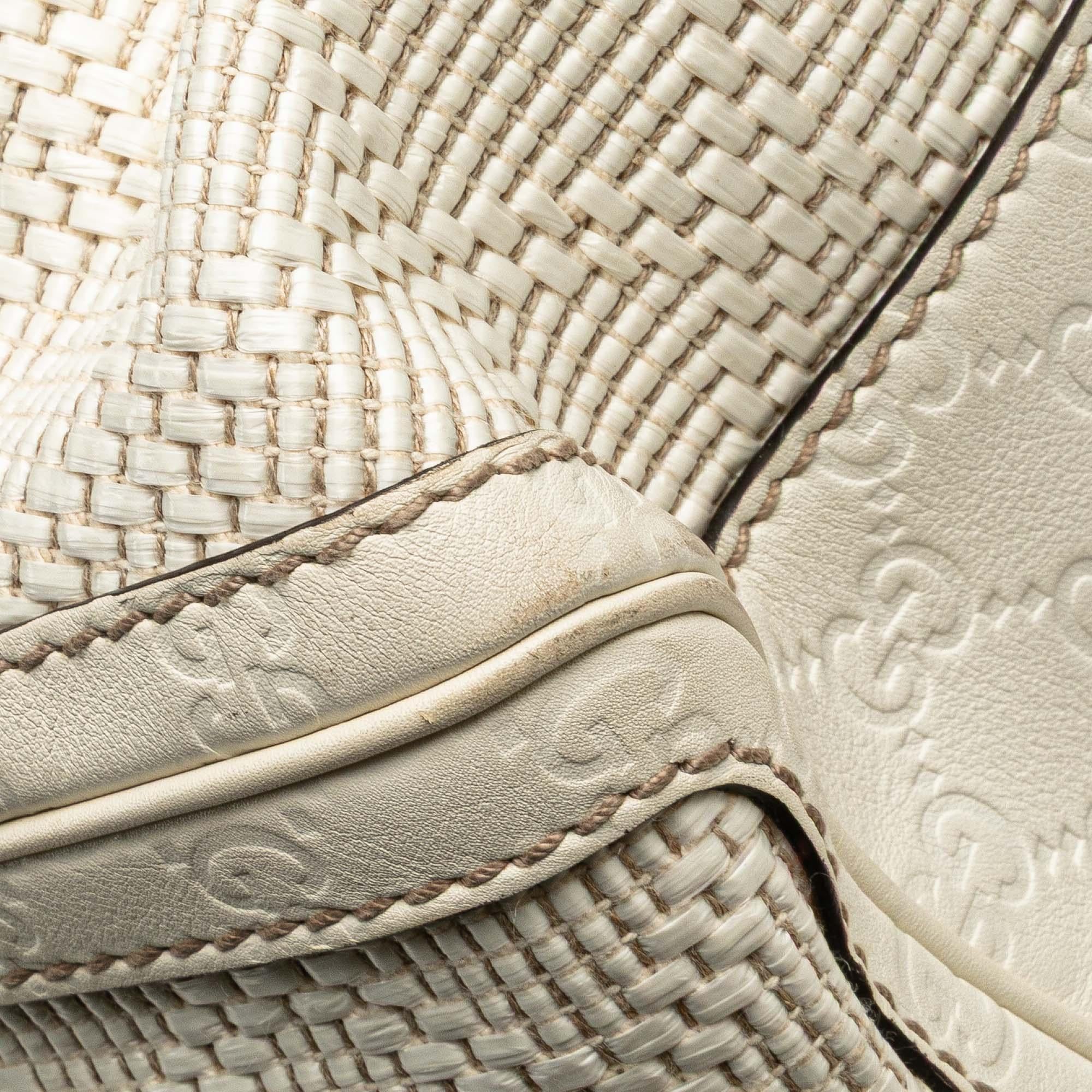 Gucci Medium Diamante Raffia Sukey Tote