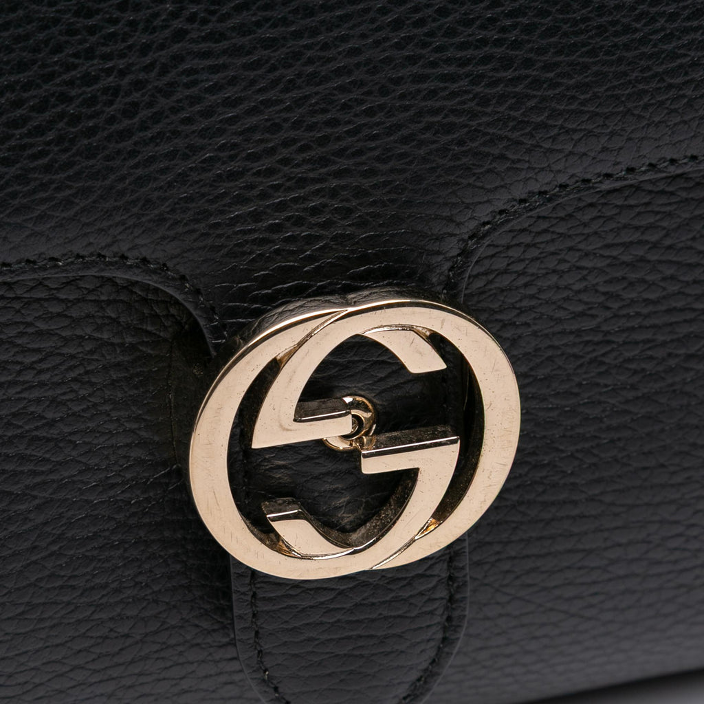 Gucci Medium Dollar Calf Interlocking G Satchel