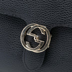 Gucci Medium Dollar Calf Interlocking G Satchel