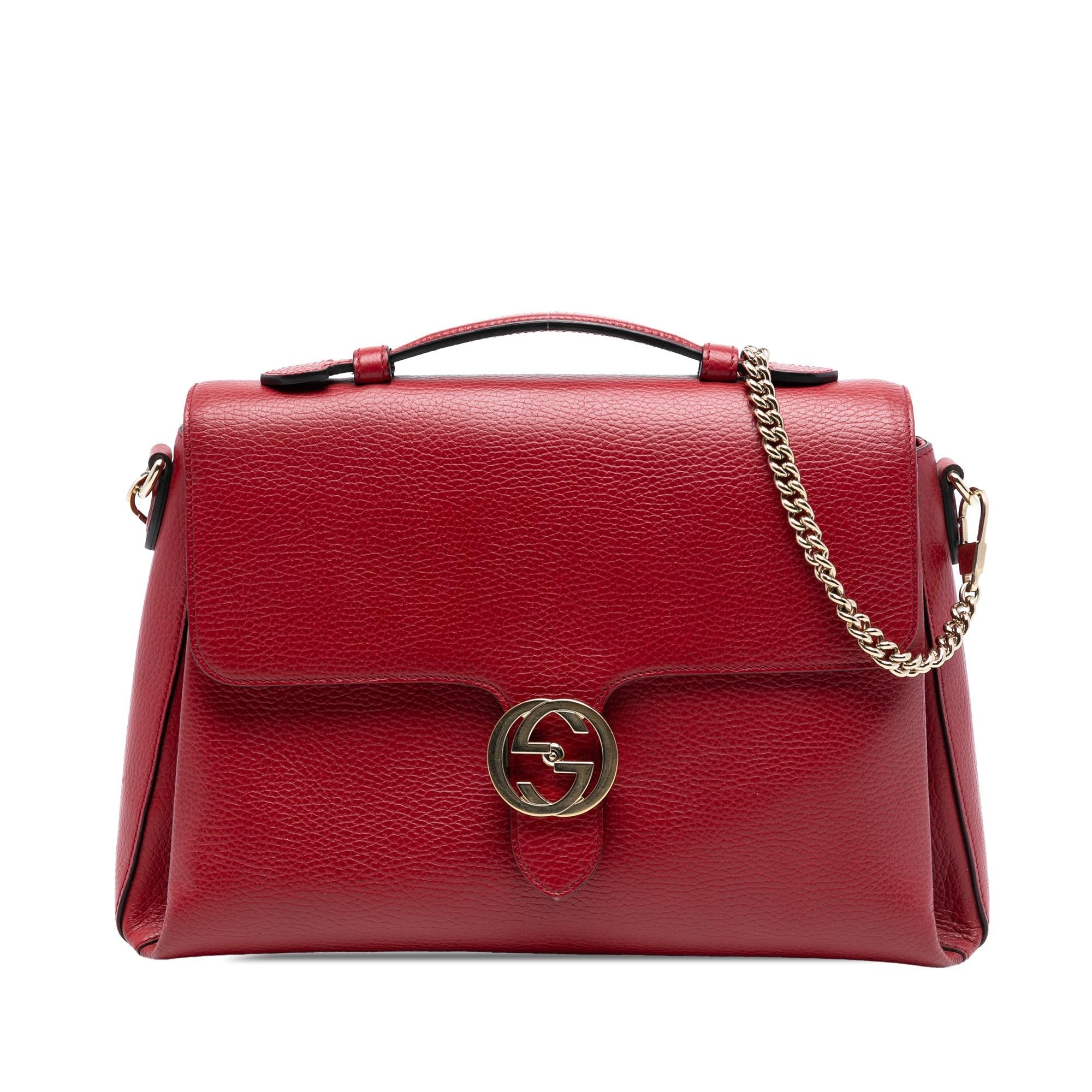 Gucci Medium Dollar Calf Interlocking G Satchel