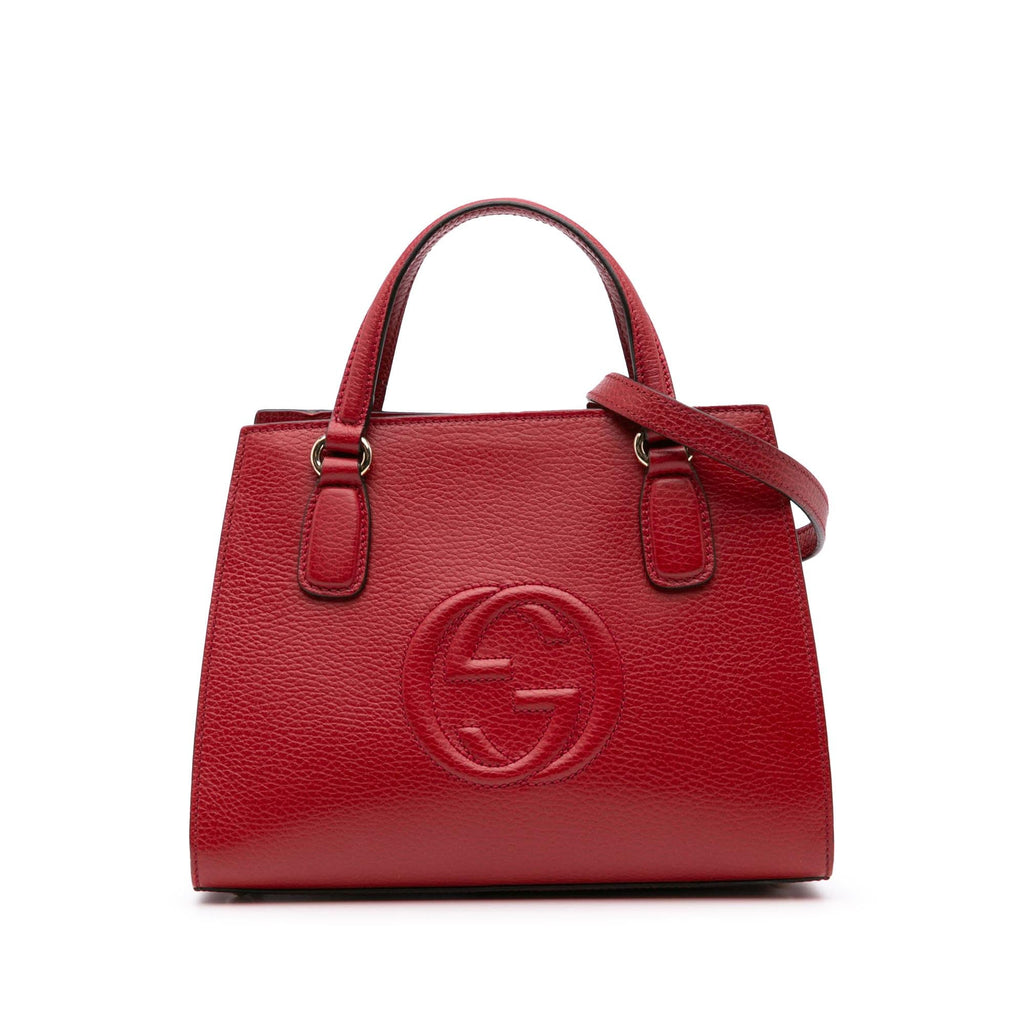 Gucci Medium Dollar Calf Soho Top Handle Convertible Tote
