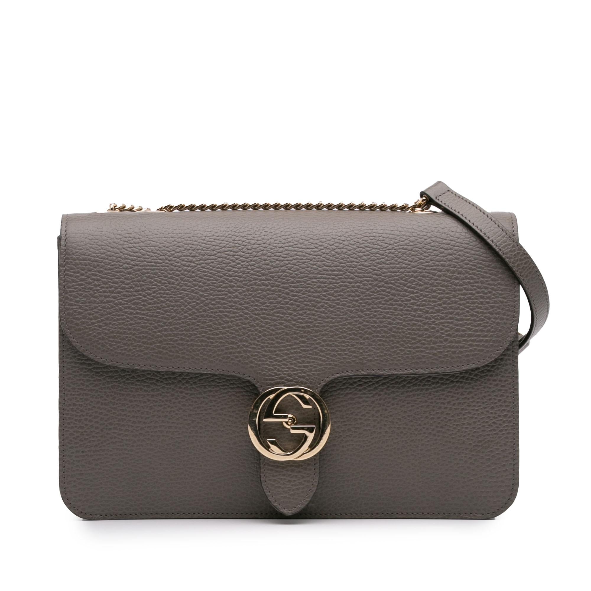 Gucci Medium Dollar Calfskin Interlocking G Crossbody