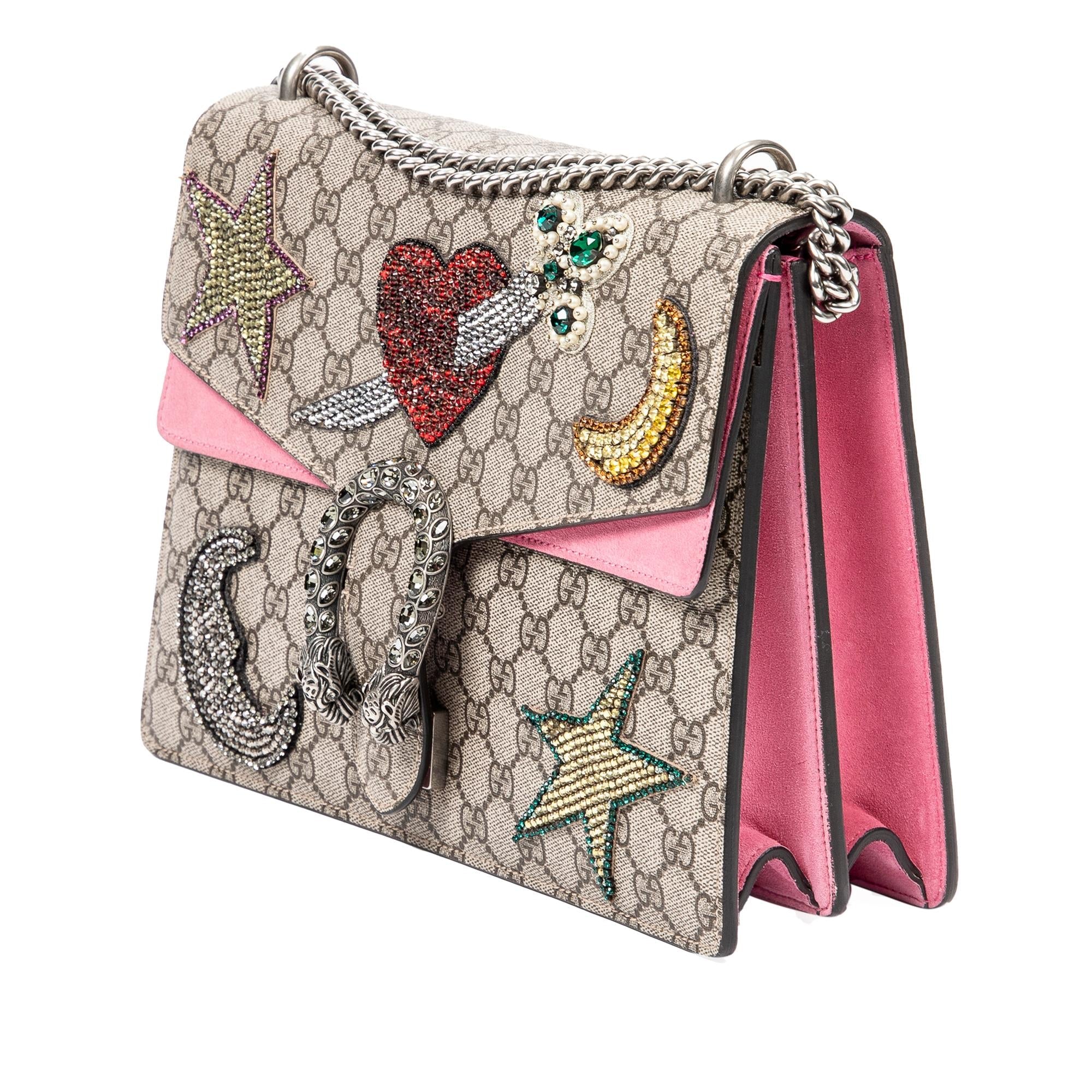 Gucci Medium Embellished GG Supreme Dionysus Shoulder Bag (SHG-eG5vdD)
