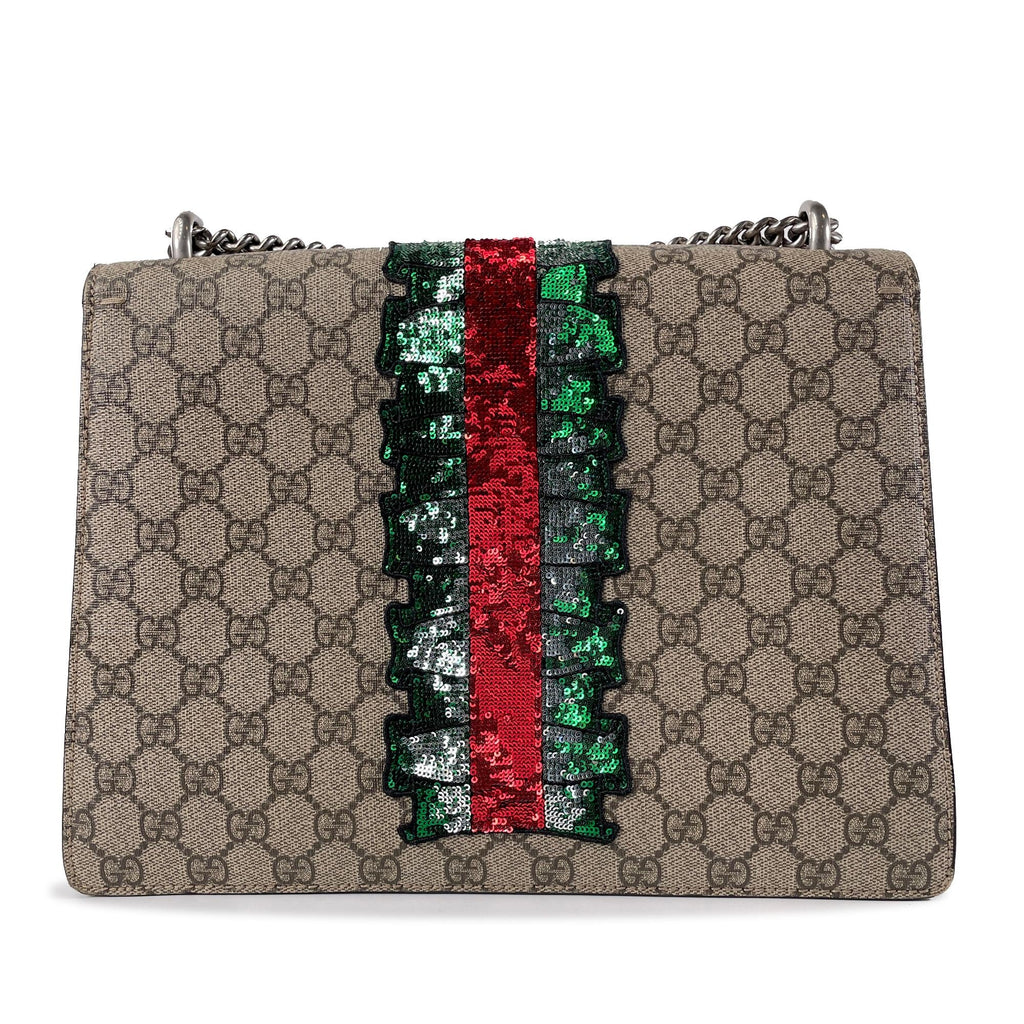 Gucci Medium Embellished GG Supreme Dionysus Shoulder Bag (SHG-46Vf23)