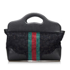 Gucci Medium Embossed Horsebit Velvet Punch Tote (SHG-LahSsr)