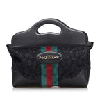 Gucci Medium Embossed Horsebit Velvet Punch Tote (SHG-LahSsr)