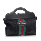 Gucci Medium Embossed Horsebit Velvet Punch Tote (SHG-LahSsr)