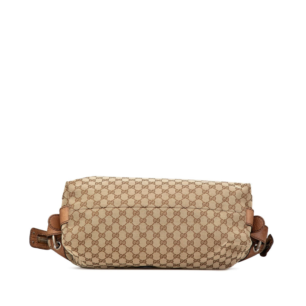 Gucci Medium GG Canvas Bamboo Bar Tote