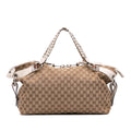 Gucci Medium GG Canvas Bamboo Bar Tote