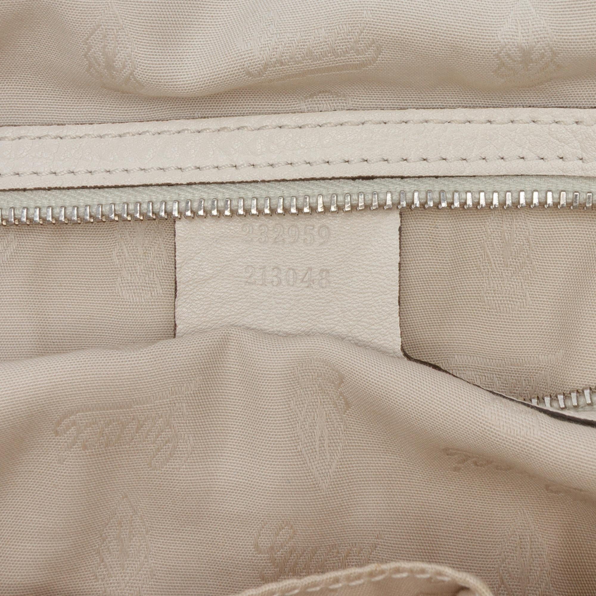 Gucci Medium GG Canvas Bamboo Bar Tote