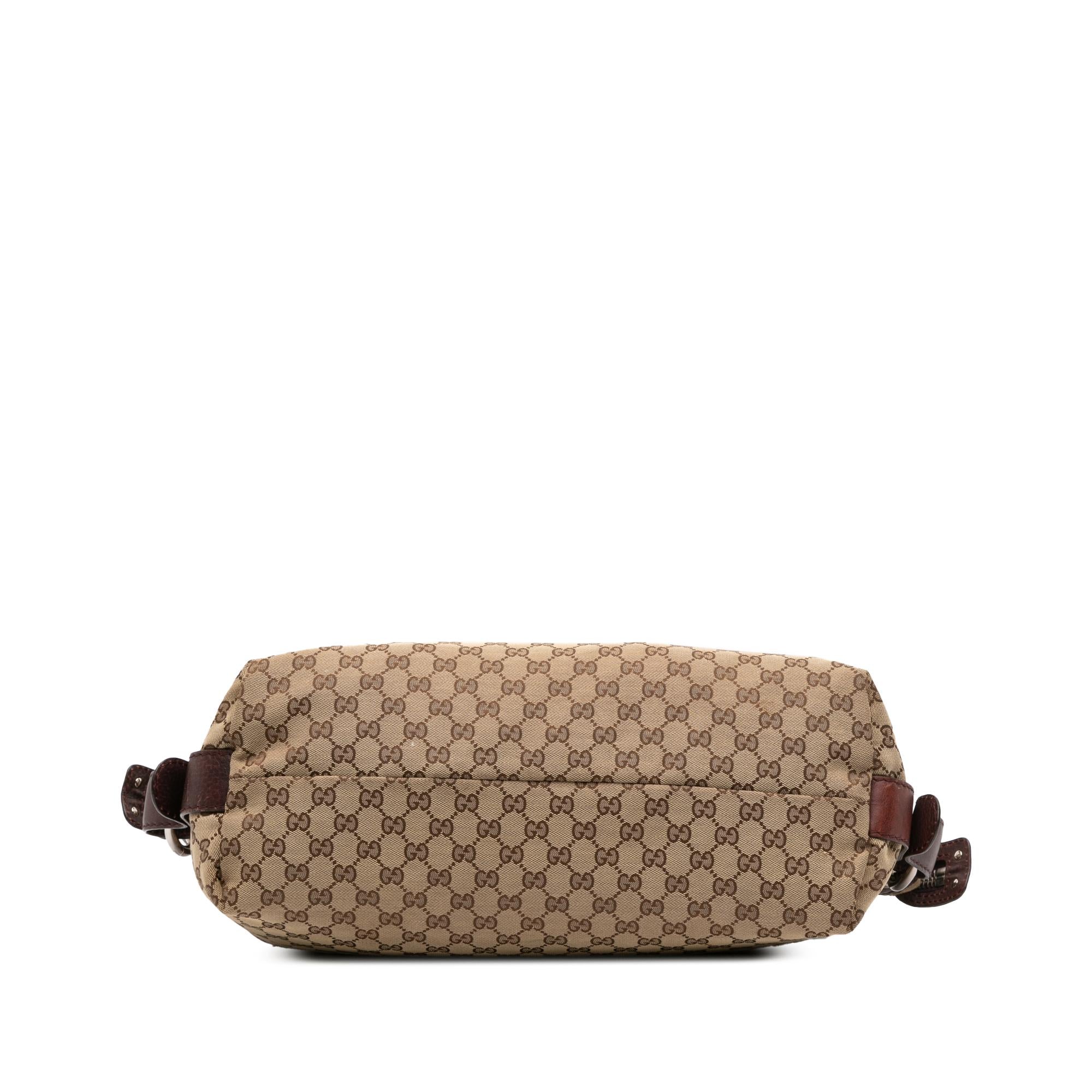 Gucci Medium GG Canvas Bamboo Bar Tote
