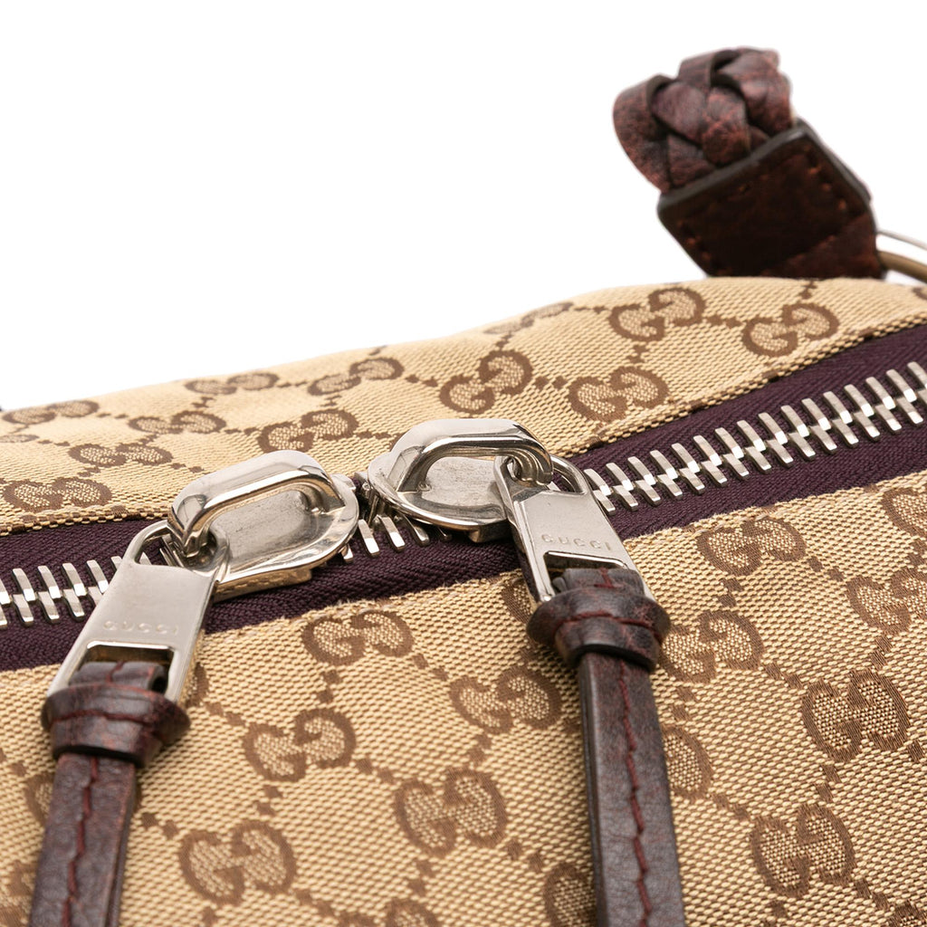 Gucci Medium GG Canvas Bamboo Bar Tote