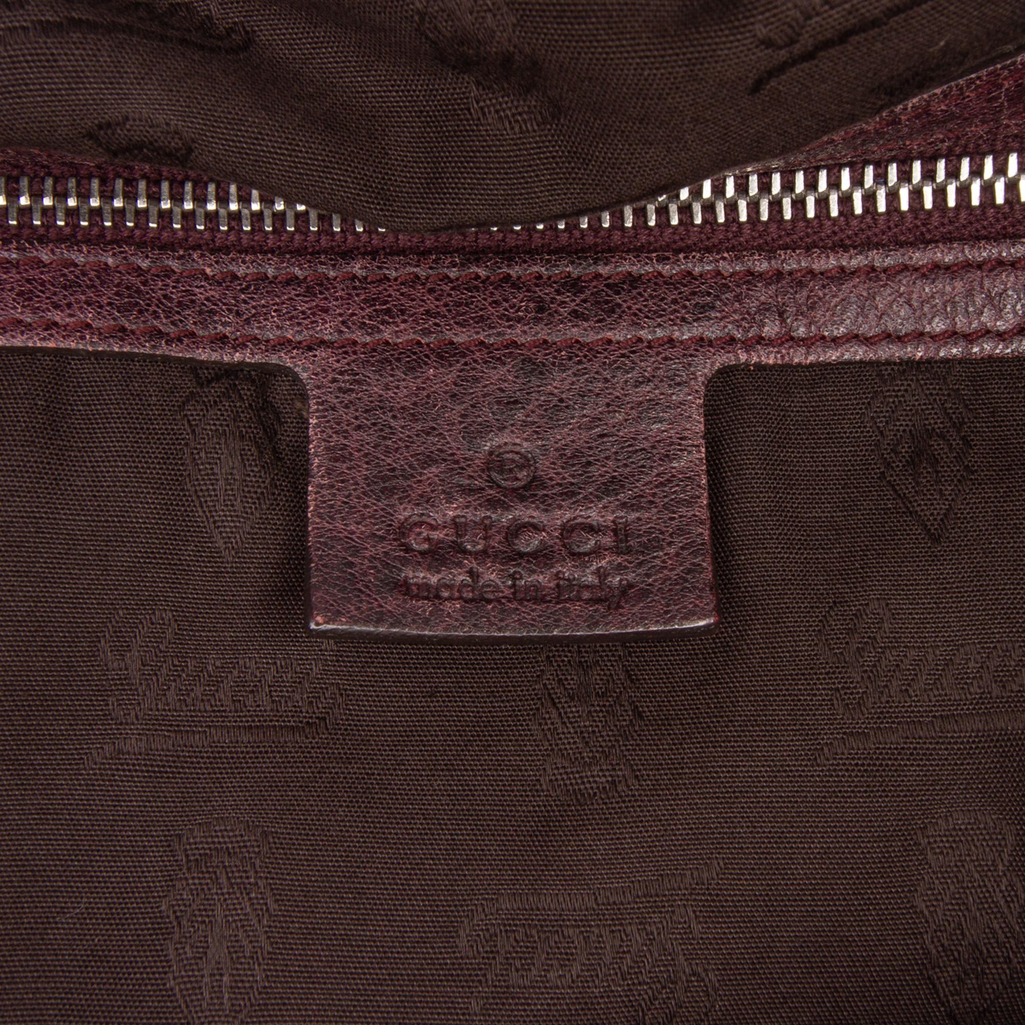 Gucci Medium GG Canvas Bamboo Bar Tote