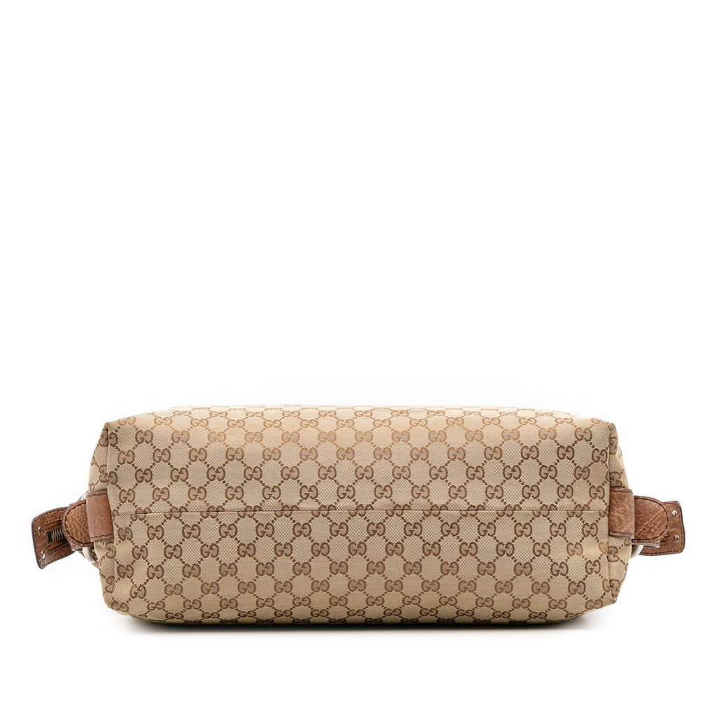 Gucci Medium GG Canvas Bamboo Bar Tote
