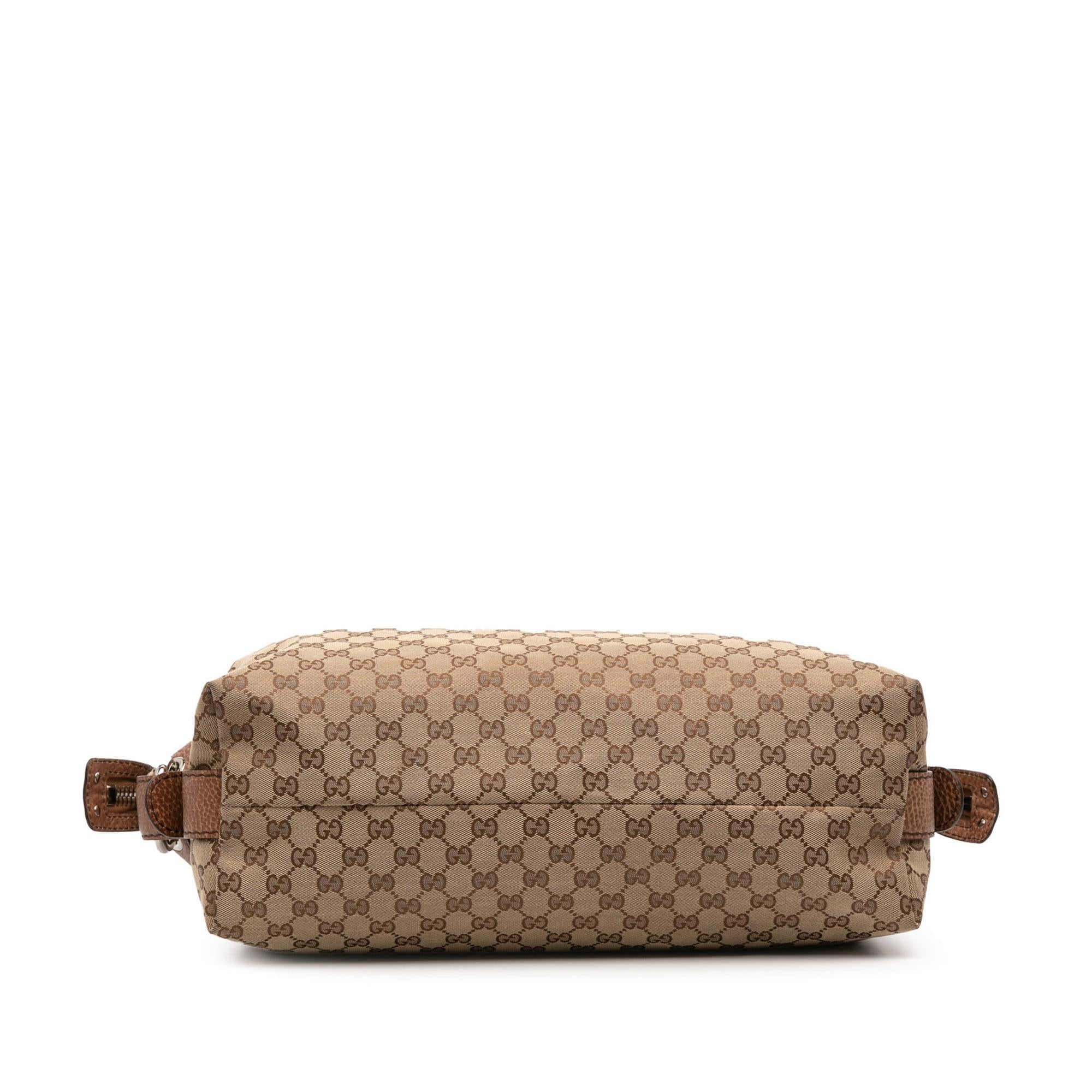 Gucci Medium GG Canvas Bamboo Bar Tote