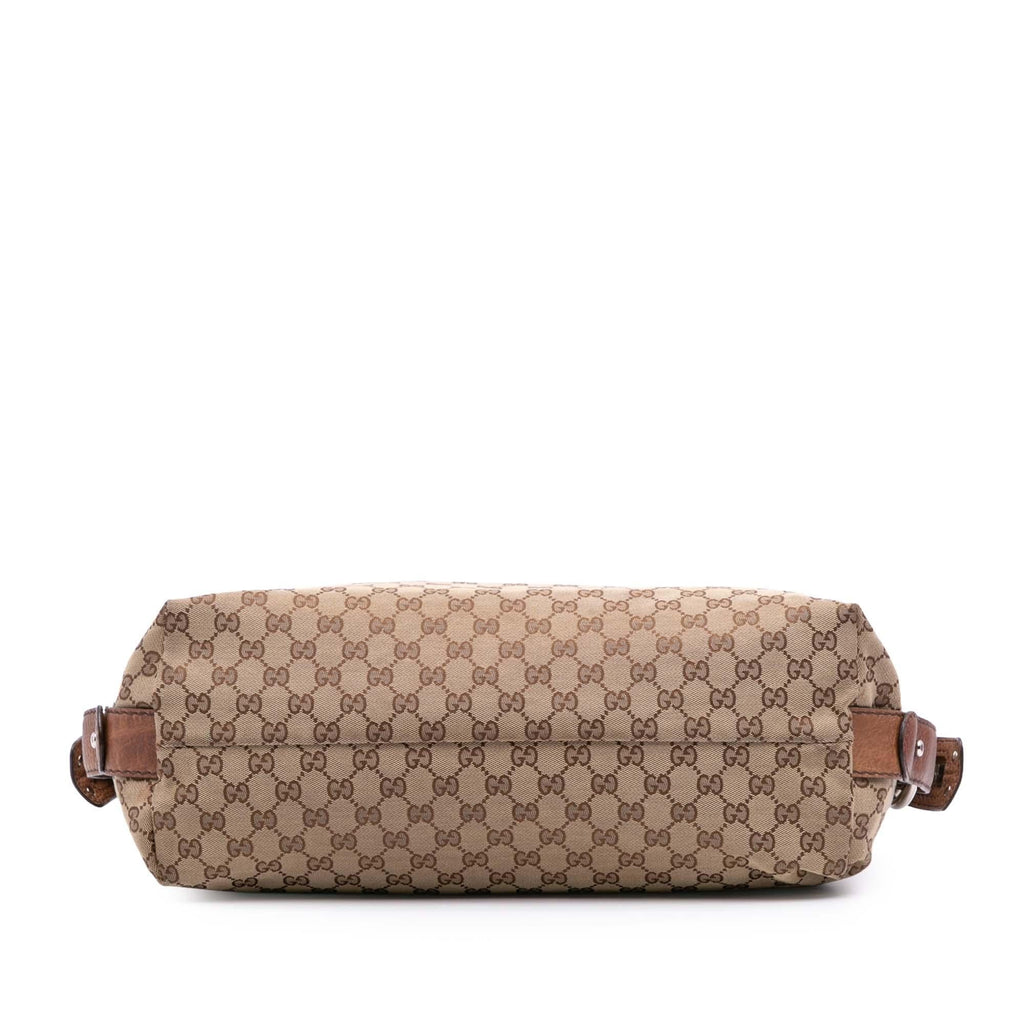 Gucci Medium GG Canvas Bamboo Bar Tote