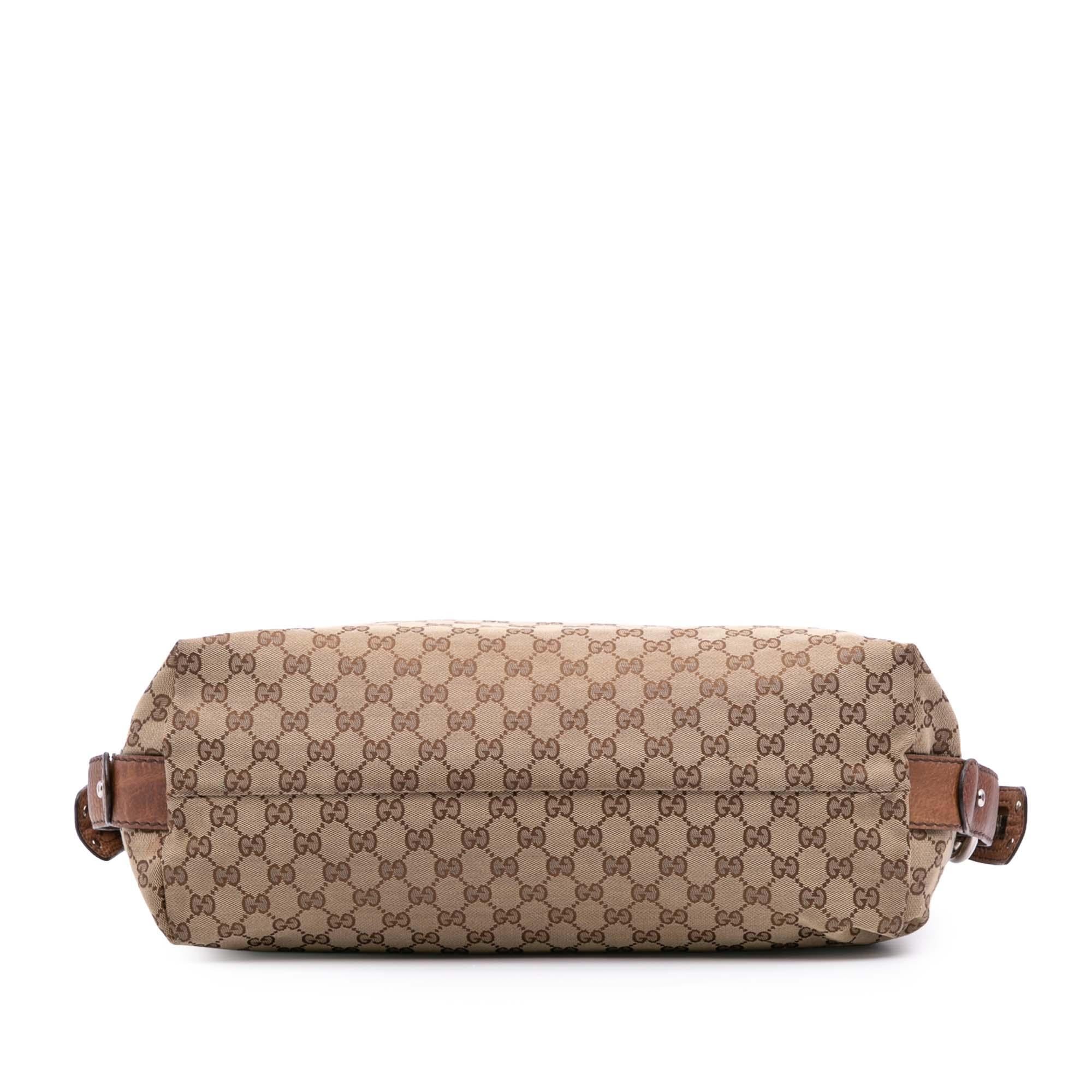 Gucci Medium GG Canvas Bamboo Bar Tote
