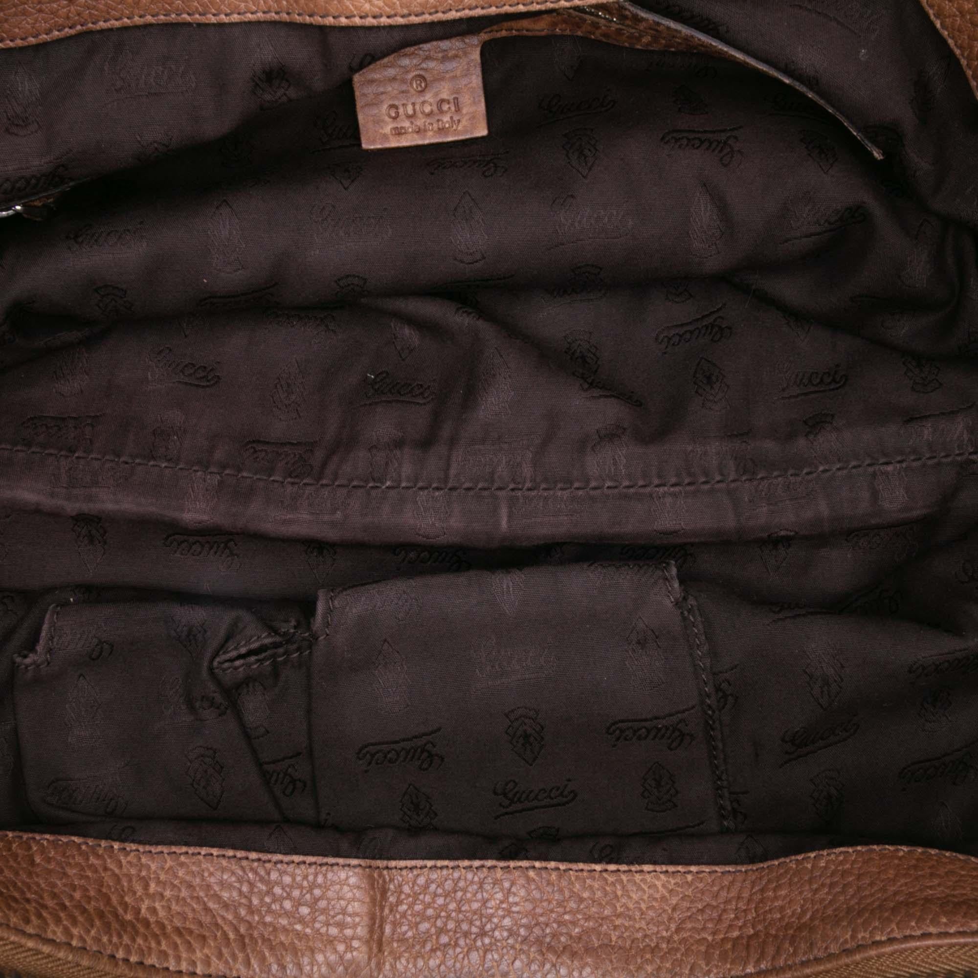 Gucci Medium GG Canvas Bamboo Bar Tote