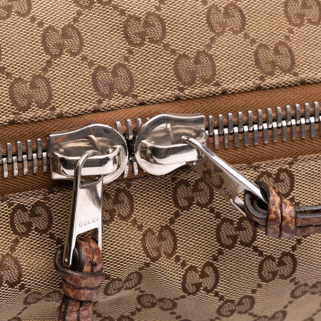 Gucci Medium GG Canvas Bamboo Bar Tote