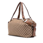 Gucci Medium GG Canvas Bamboo Bar Tote
