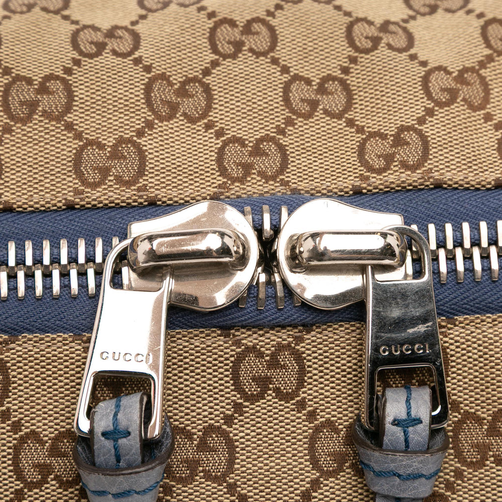 Gucci Medium GG Canvas Bamboo Bar Tote