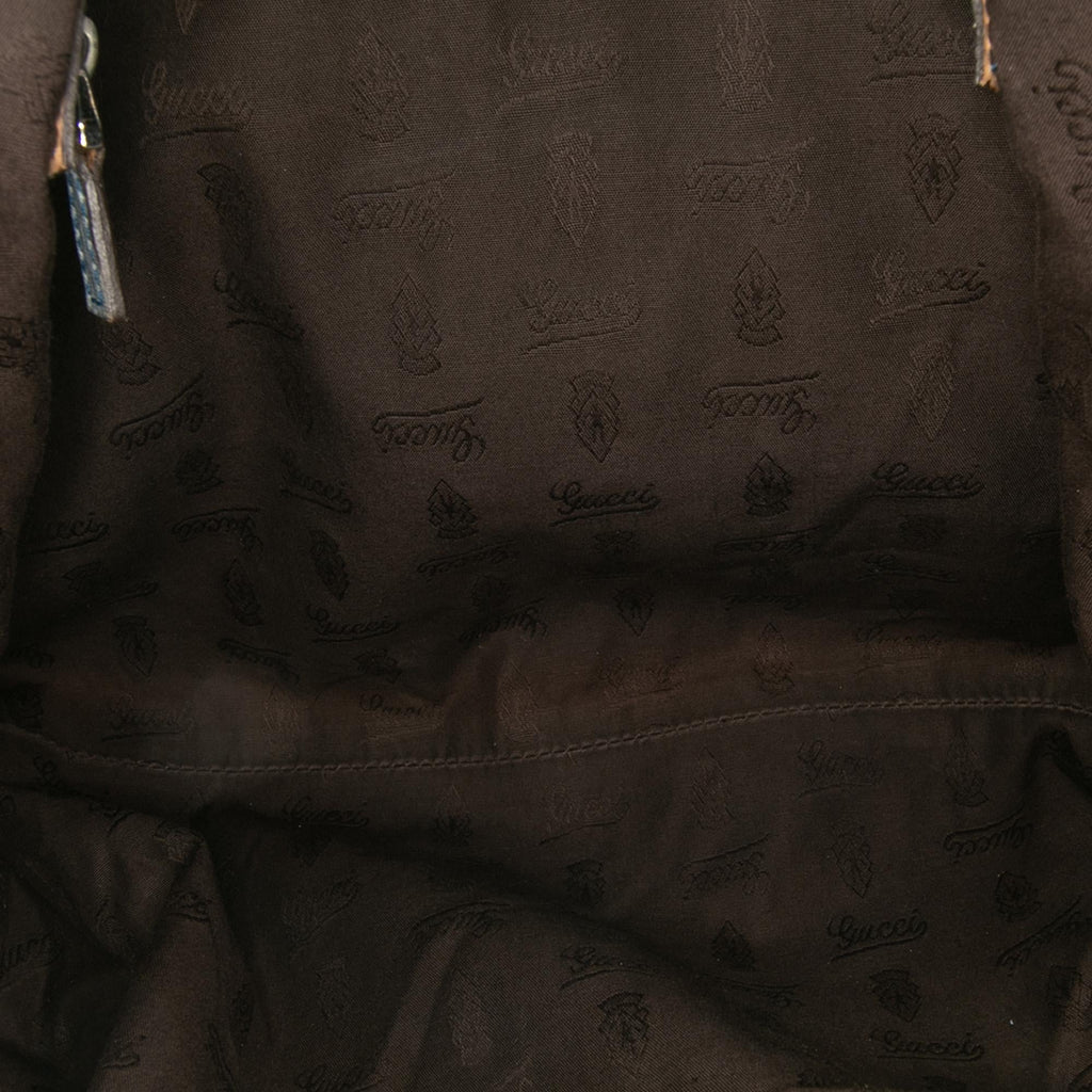 Gucci Medium GG Canvas Bamboo Bar Tote