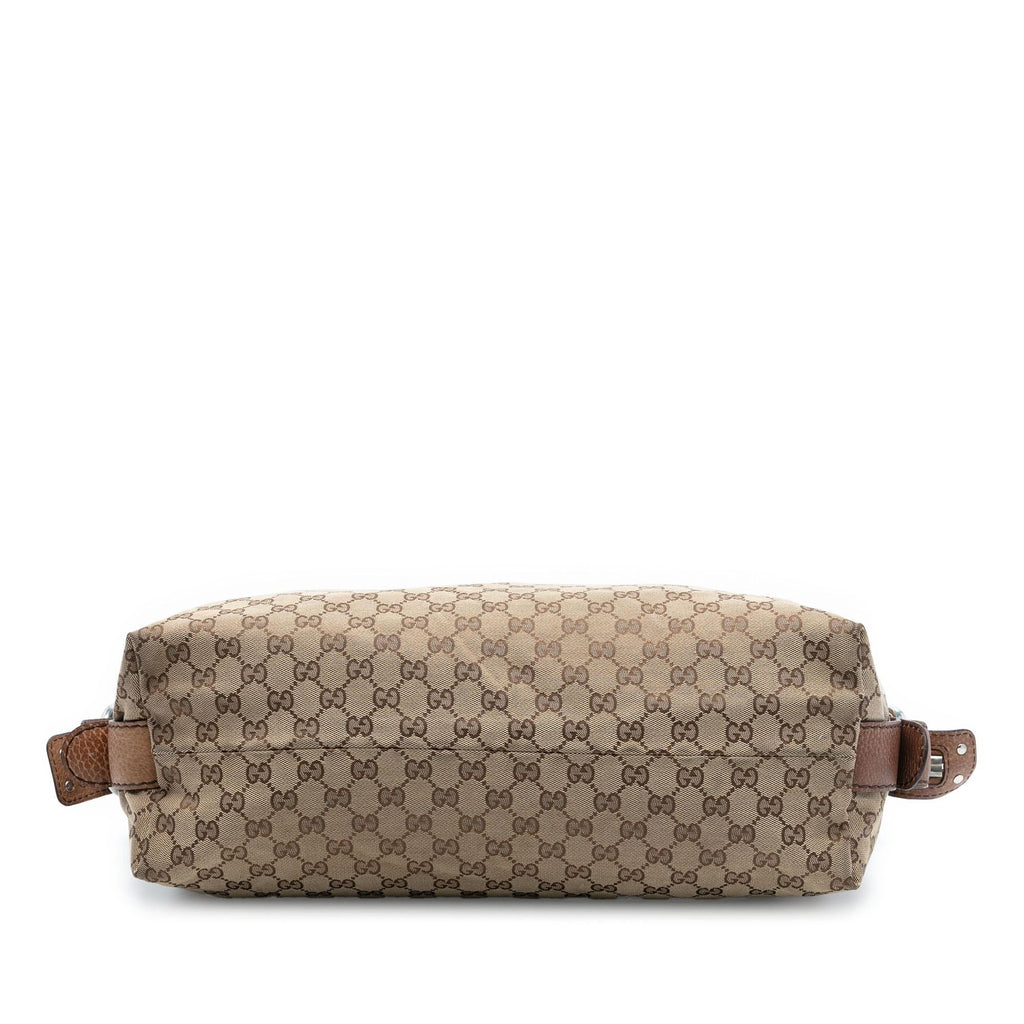 Gucci Medium GG Canvas Bamboo Bar Tote