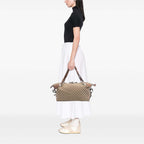 Gucci Medium GG Canvas Bamboo Bar Tote