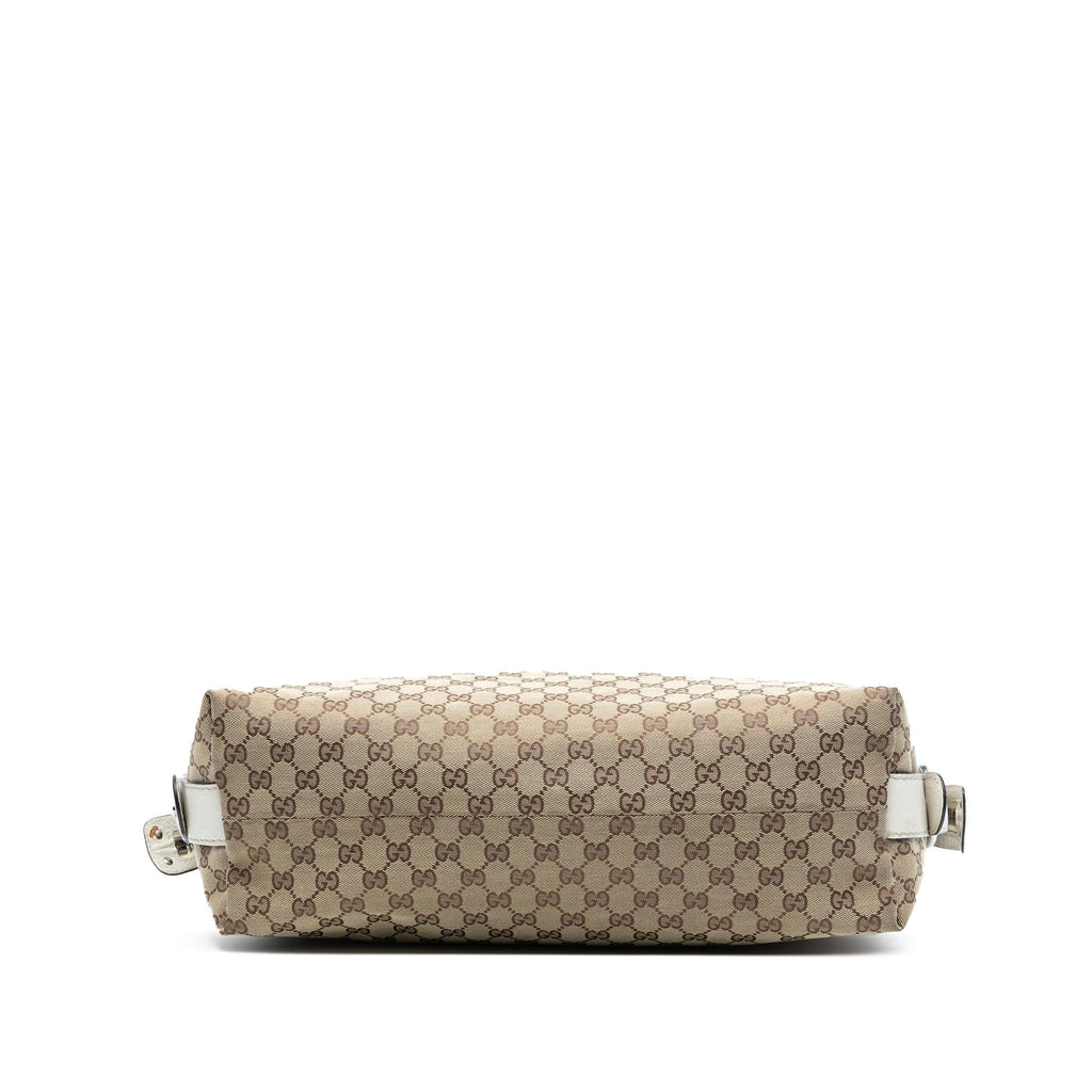 Gucci Medium GG Canvas Bamboo Bar Tote