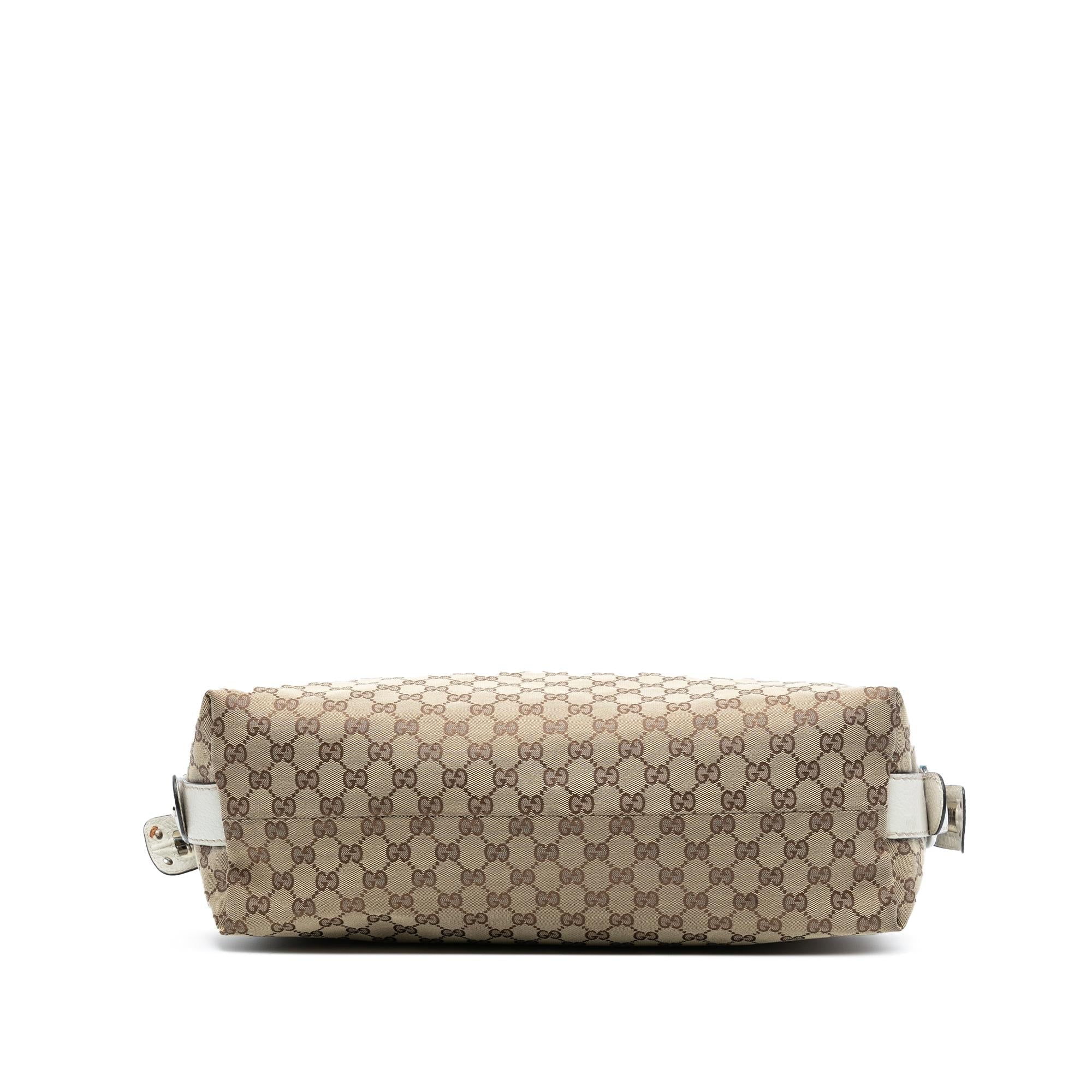 Gucci Medium GG Canvas Bamboo Bar Tote