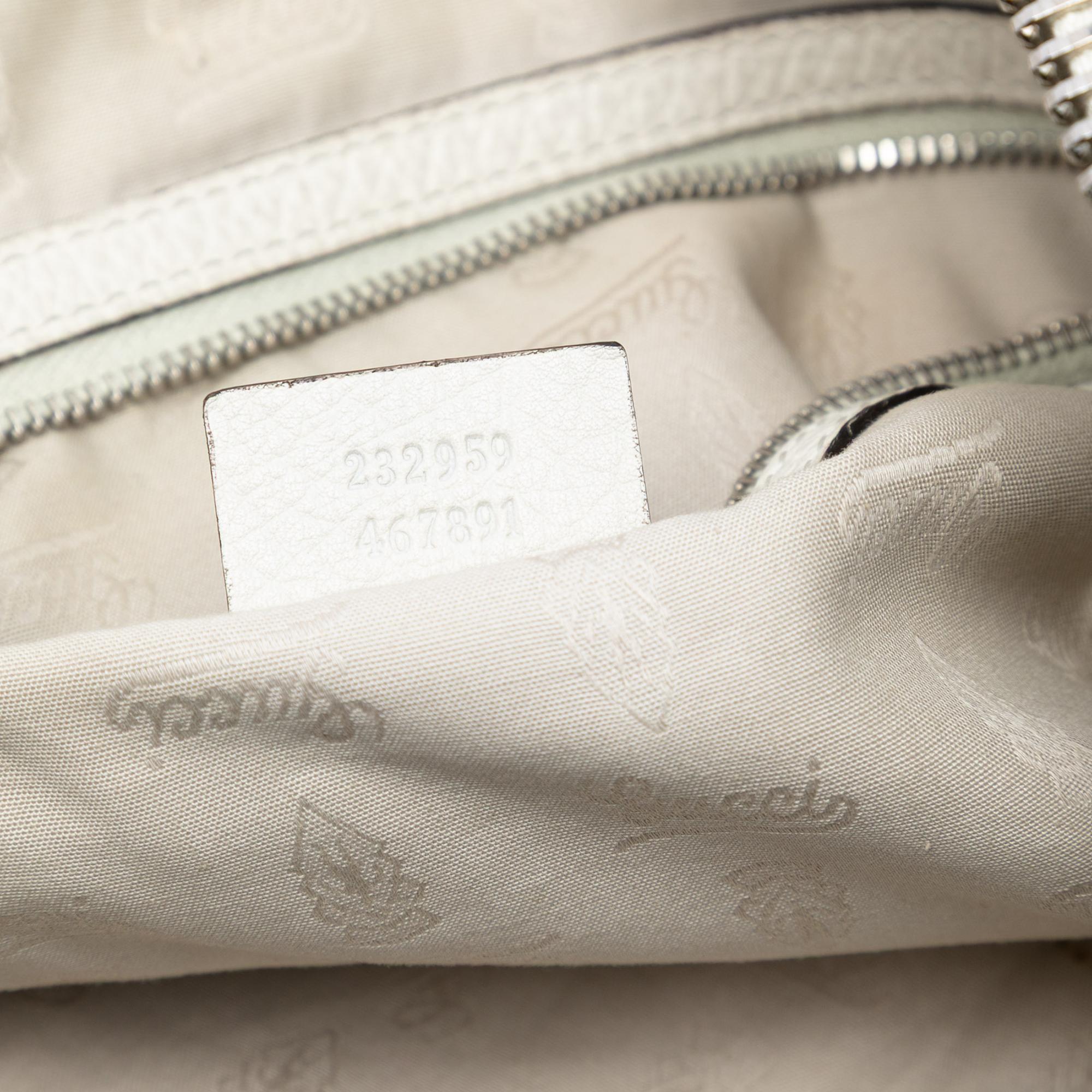Gucci Medium GG Canvas Bamboo Bar Tote