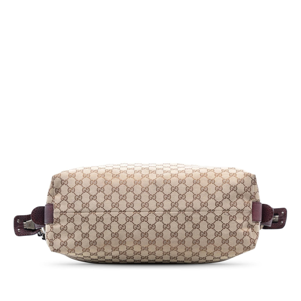Gucci Medium GG Canvas Bamboo Bar Tote