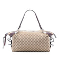 Gucci Medium GG Canvas Bamboo Bar Tote