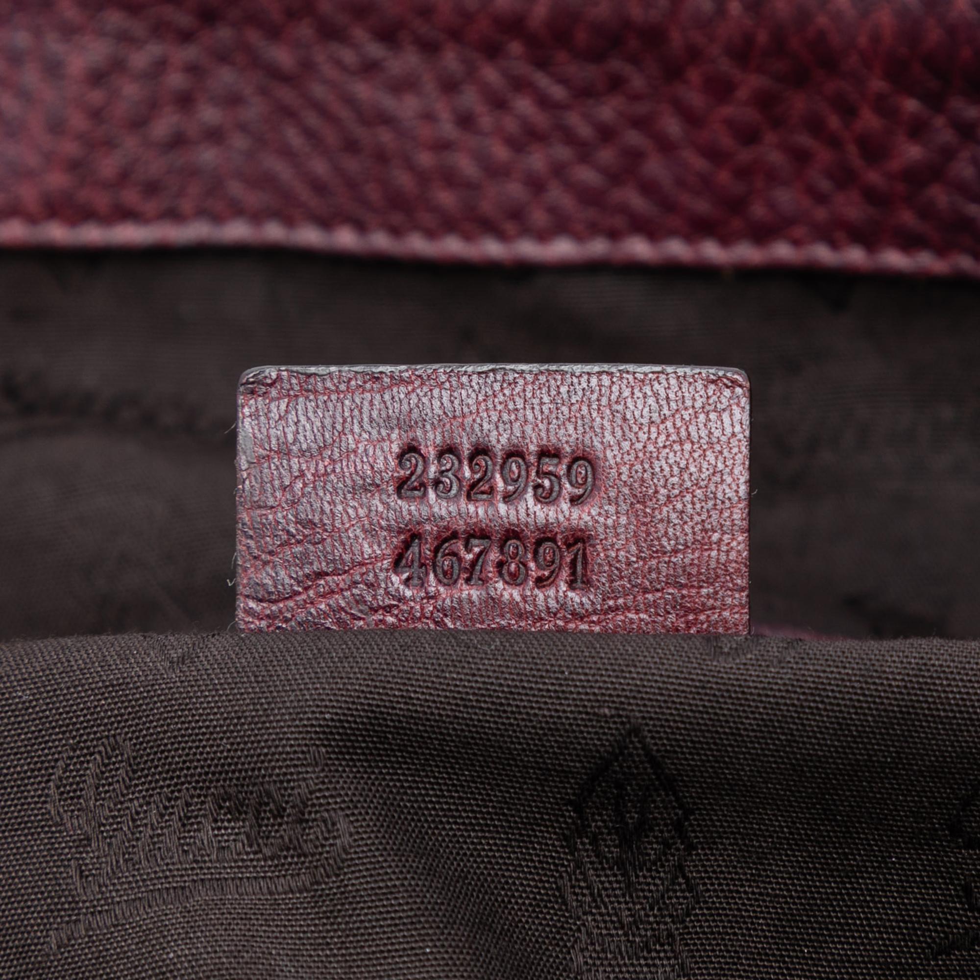 Gucci Medium GG Canvas Bamboo Bar Tote